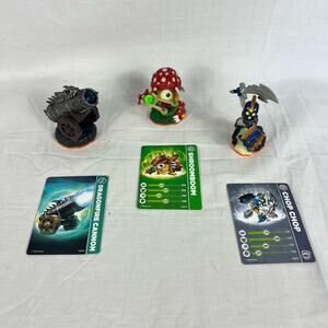 Skylanders Giants Character Lot of 3 Chop Chop ShroomBoom Dragonfire Canon